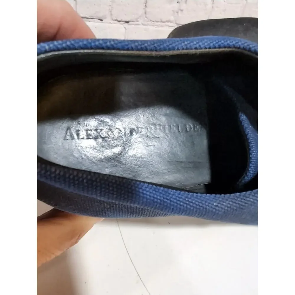 Alexander Fielden The Philosopher Handmade Denim Leather Avant Garde Shoe Sz 41